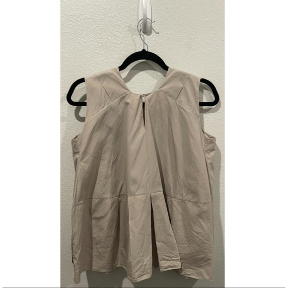 MARNI Sleeeveless Taupe Darted Blouse - Picture 4 of 7